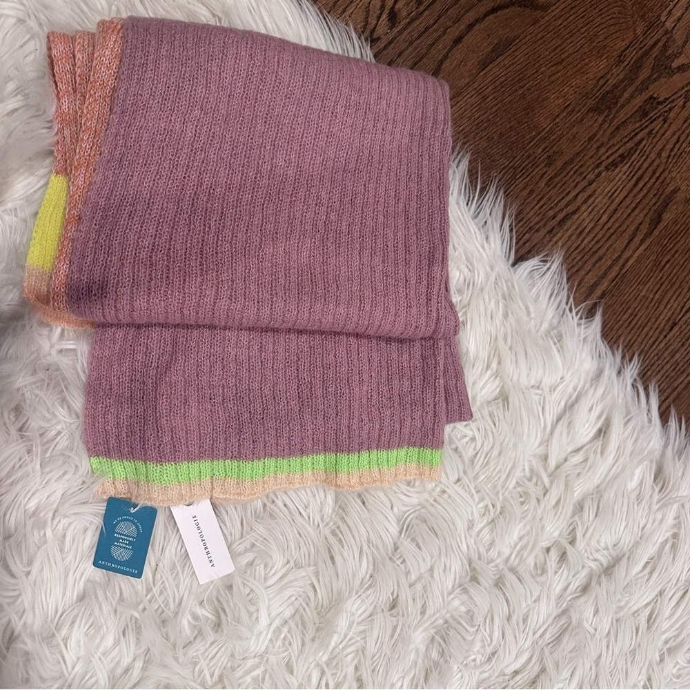 Anthropologie Color block Stripe Scarf NWT - Picture 5 of 5